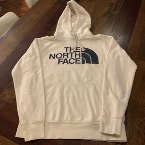 The North face Cream/Navy Blue Hoodie